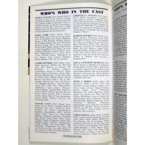 A Doll's House Playbill Pride June 2016 NYC Theatre New Audience Ibsen Lacey - Picture 7 of 8